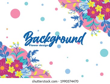 beautiful background tropical floral, Flowers composition. Frame made of 
 flowers on white background.