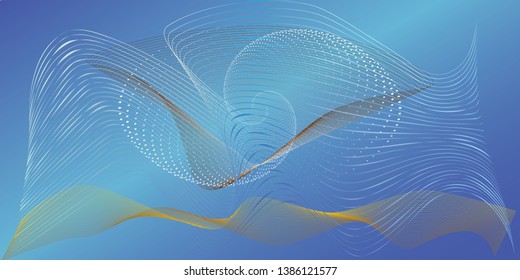 Beautiful background under water. The blue sea and the rays of the sun. Banner in Abstract style. Vector illustration