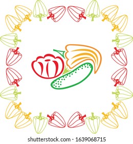 Beautiful background of vegetables. Vector illustration