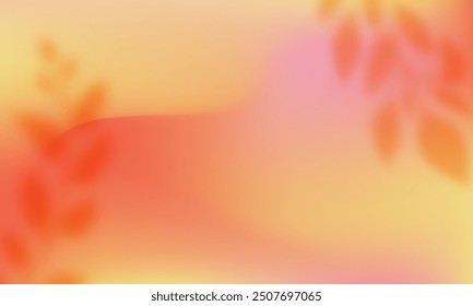 Joli arrière-plan avec dégradé vibrant et ombres florales colorées. bannière d'Abstrait avec effet de recouvrement