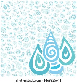 Beautiful background of water drops. Vector illustration