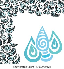 Beautiful background of water drops. Vector illustration