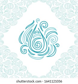 Beautiful background of water drops. Vector illustration