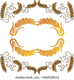 Beautiful background of wheat. Vector illustration