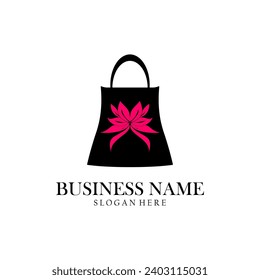 Beautiful bag logo, suitable for mascot, icon, brand, perfect template, etc.