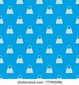 Beautiful bag pattern repeat seamless in blue color for any design. Vector geometric illustration