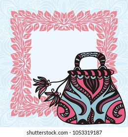Beautiful bag. Vector illustration