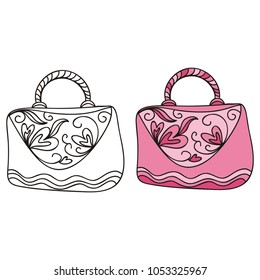 Beautiful bag. Vector illustration