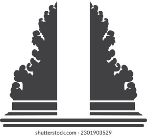 Beautiful Balinese Gapura  vector image illustrations