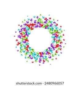 Beautiful ball round holographic gradient iridescent background colorful illustration