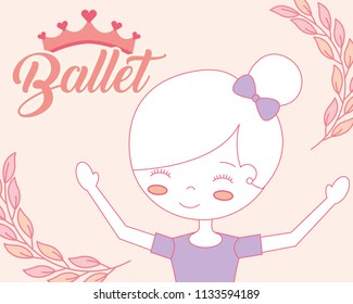 beautiful ballerina ballet cartoon girl