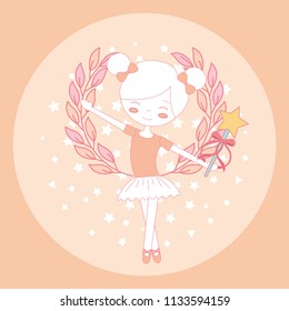 beautiful ballerina ballet with magic wand