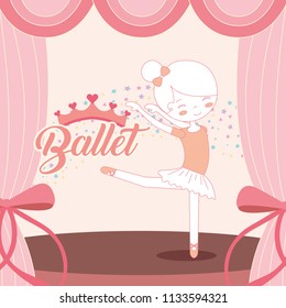 beautiful ballerina ballet performance on stage