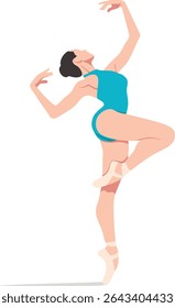 A beautiful ballerina dances ballet elegantly