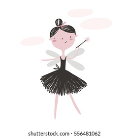 beautiful ballerina vector print