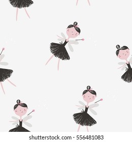 beautiful ballerina vector print