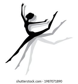 beautiful ballet dancer, ballerina. vector artwork