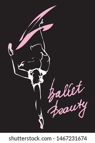 Beautiful ballet dancer on a white background