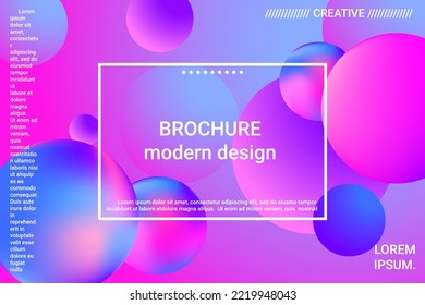 Schöne Ballonformen, großartiges Design für jeden Zweck. Kreatives Banner-Cover-Design. Abstrakte Vektorgrafik-Titelvorlage mit minimalem Farbverlauf. Futuristischer Kreis.
