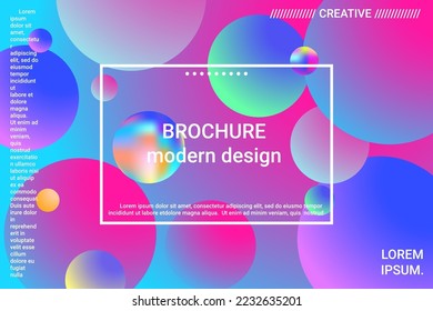 Beautiful balloon shape gradients, great design for any purpose. Creative banner cover design. Abstract vector cover template with minimal gradient. Futuristic circle.