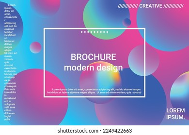 Beautiful balloon shape gradients, great design for any purpose. Creative banner cover design. Abstract vector cover template with minimal gradient. Futuristic circle.