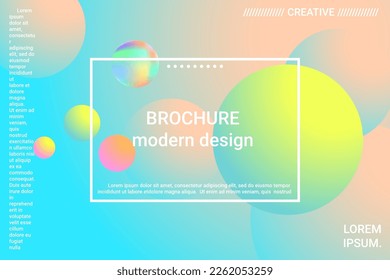 Beautiful balloon shape gradients, great design for any purpose. Creative banner cover design. Abstract vector cover template with minimal gradient. Futuristic circle.
