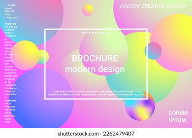 Beautiful balloon shape gradients, great design for any purpose. Creative banner cover design. Abstract vector cover template with minimal gradient. Futuristic circle.