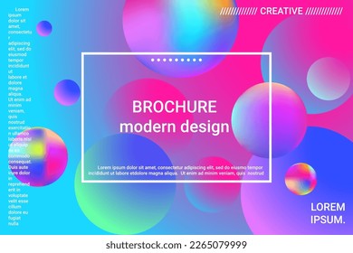 Beautiful balloon shape gradients, great design for any purpose. Creative banner cover design. Abstract vector cover template with minimal gradient. Futuristic circle.