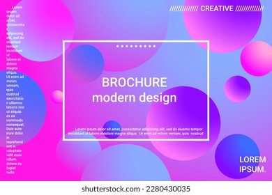 Beautiful balloon shape gradients, great design for any purpose. Creative banner cover design. Abstract vector cover template with minimal gradient. Futuristic circle.