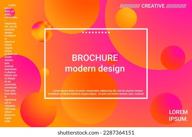 Beautiful balloon shape gradients, great design for any purpose. Creative banner cover design. Abstract vector cover template with minimal gradient. Futuristic circle.