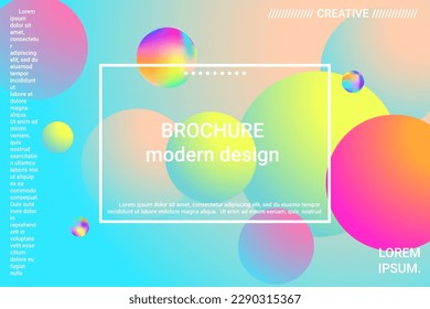 Hermosos gradientes de forma de globo, gran diseño para cualquier propósito. Diseño creativo de portada de banner. Plantilla de cobertura vectorial abstracta con gradiente mínimo. Círculo futurista.