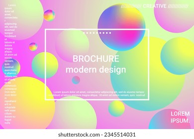 Hermosos gradientes de forma de globo, gran diseño para cualquier propósito. Diseño creativo de portada de banner. Plantilla de cobertura vectorial abstracta con gradiente mínimo. Círculo futurista.