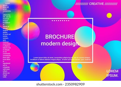 Beautiful balloon shape gradients, great design for any purpose. Creative banner cover design. Abstract vector cover template with minimal gradient. Futuristic circle.