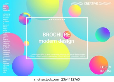 Beautiful balloon shape gradients, great design for any purpose. Creative banner cover design. Abstract vector cover template with minimal gradient. Futuristic circle.