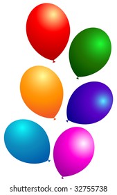 Beautiful balloon. Vector illustration.