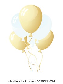 Beautiful balloons in the air. Vector illustration.
