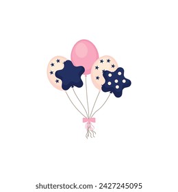 Schöne Luftballons auf weißem Hintergrund