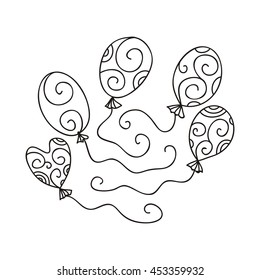 Beautiful balloons. Vector illustration.