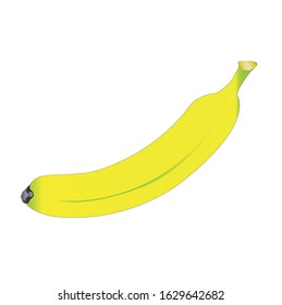 Beautiful bananas on a white background.