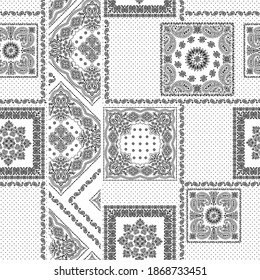 Beautiful bandana ornament design seamless pattern,