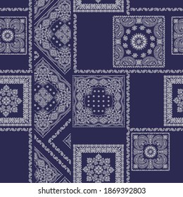 Beautiful bandana ornament design seamless pattern,