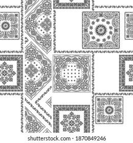 Beautiful Bandana Ornament Design Seamless Pattern,