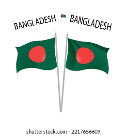 A Beautiful Bangladesh Flag Victory Illustration