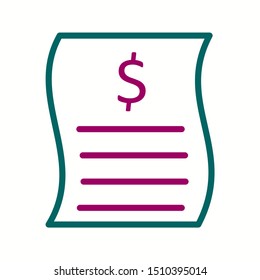 Beautiful Bank report vector line icon