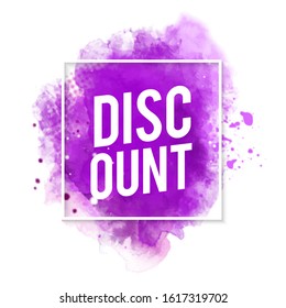 Beautiful banner background vector illustration of watercolor sales