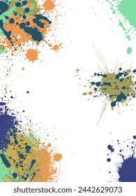 Beautiful banner with bright colorful splash blots. Background for text. Vector illustration