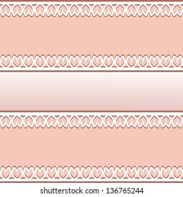 Beautiful  banner card with heart loops