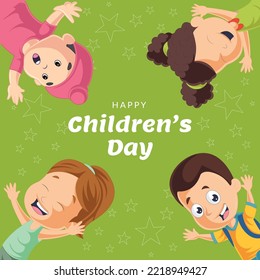 Beautiful banner design of happy children's day template.