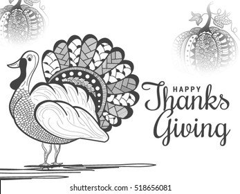 A beautiful banner or poster of happy thanksgiving day.