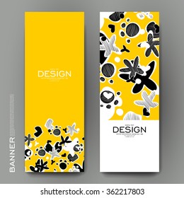 Beautiful banner vector template with abstract background. Creative modern design